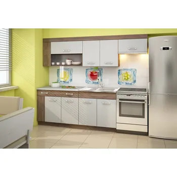 Kuchyňská linka Kuchyně GEMINI 180/240 cm, craft tobaco/craft bílý, 5 let záruka +možnost VÝNOSU + vyzvednutí ZDARMA