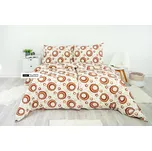 Stanex Ložní bavlněné povlečení Kola hnědá (LS12) ROZMĚR: 200x220 cm + 2ks (90x70 cm polštář)