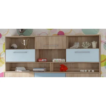 Dětská postel Nástavec k multifunkční posteli CEDUNA, dub sonoma/nebeská, 5 let záruka +možnost VÝNOSU + vyzvednutí ZDARMA