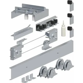 FAC Sada pro teleskopické dvoukřídlé brány do&nbsp;4 m s&nbsp;pojezdovými kolečky kruhového profilu