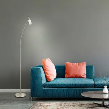 Lampička JUST LIGHT. GmbH Jednobodová stojací lampa LED Max ocel, bílá satinovaná 1 x 4 W LED - Doprava zdarma