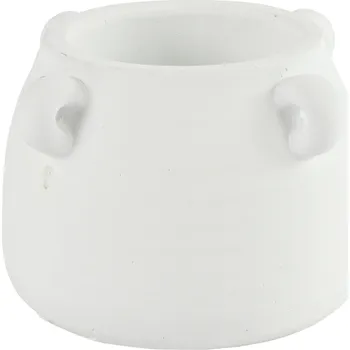 Květináč Bílý cementový květináč CELTIC Velikost: S