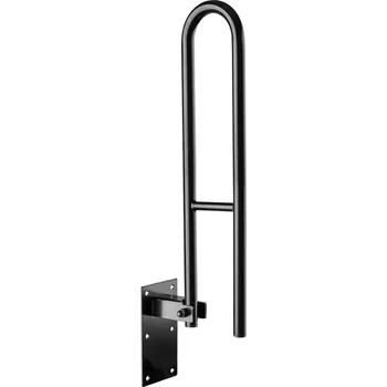 Madlo do koupelny wela SKLOPNÉ MADLO K WC ČERNÉ PREMIUM Délka: 50 cm, Průměr: 30 mm