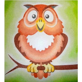 Šablona na pískový obrázek - pan sova