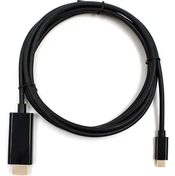 Video kabel Kabel USB-C / HDMI - propojovací - zlaté kocovky - podpora 4K -1,8m - černý