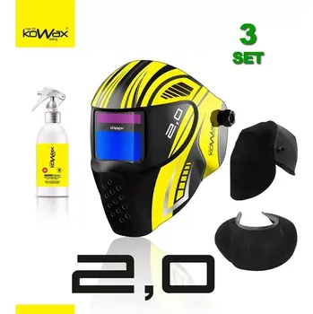 Svářečská kukla KOWAX 2,0 svařovací kukla samostmívací 1/1/1/2 DIN2,0 DIN12 + NanoClean + Chránič krku + Chránič hlavy