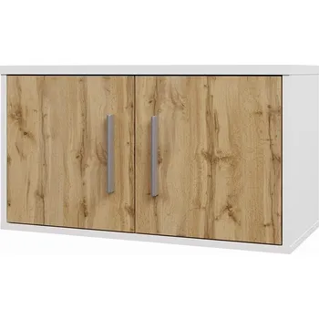 Šatní skříň Nástavec na skříň NEJBY GIANNI s dvířky, bílá/dub wotan + PROVĚŘENO zákazníky + vyzvednutí ZDARMA