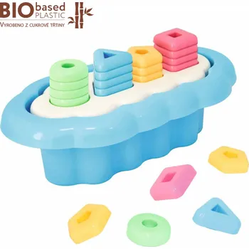 Hračka pro nejmenší ELFIKI BIO PLAST Motorická vkládačka Magické tvary - sada 20 kusů