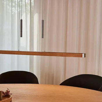 HerzBlut Novelie LED závěsné světlo, dub olejovaný - baldachýn - délka 37 cm, šířka 7 cm, výška 6 cm dub se suky naolejovaný 1 x 29 W LED (downlight) + 1 x 7,5 W LED (uplight) - Doprava zdarma