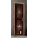 Vitrína GOUDINI, švestka wallis/černý lesk, 5 let záruka + PROVĚŘENO zákazníky + vyzvednutí ZDARMA