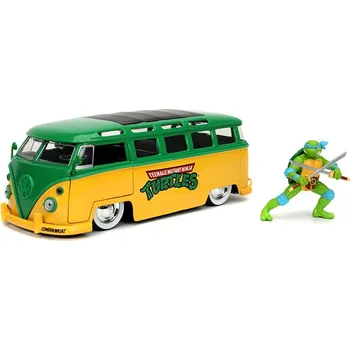 autíčko Volkswagen Bus T1 1962 s figurkou Leonardo 1:24 - Jada Toys VW Bus 1962 s figurkou Leonardo 1/24 - sběratelské autíčko