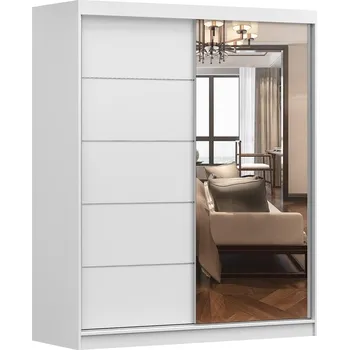 Šatní skříň Šatní skříň RETRORSA 05 se zrcadlem, bílá +možnost VÝNOSU + vyzvednutí ZDARMA