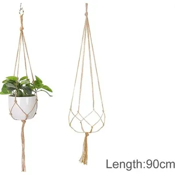 Ručně vytvořený macrame květináč - 10