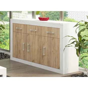 Komoda Komoda GOUDINI 3D3S, craft bílý/craft zlatý, 5 let záruka + vyzvednutí ZDARMA