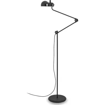 Lampička Stilnovo Topo LED stojací lampa, černá - stínidlo - délka 21,9 cm, šířka 13 cm, výška 8,7 cm; Ø základny 29 cm; délka kabelu 250 cm černá, černá satinovaná 1 x 7 W LED - Doprava zdarma
