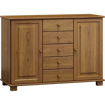 Komoda Komoda NEFTYS 37, masiv borovice, moření: dub + vyzvednutí ZDARMA