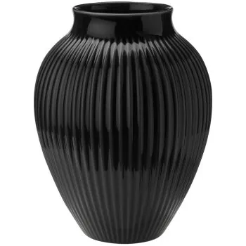 Váza Keramická váza Knabstrup Ripple Black 27 cm