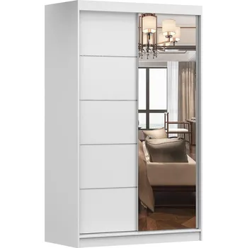 Šatní skříň Šatní skříň RETICULA 05 se zrcadlem, bílá +možnost VÝNOSU + vyzvednutí ZDARMA