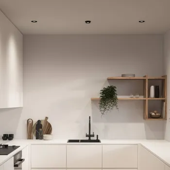 Lampička Nordlux Vestavné svítidlo Sorina, GU10, pevné, kovové, černé černá 1 x 10 W - Doprava zdarma