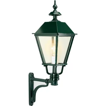 Venkovní osvětlení K.S. Verlichting Venkovní nástěnné svítidlo Bergen, zelené, výška 80 cm, kov, IP44 transparentní 1 x 60 W - Doprava zdarma