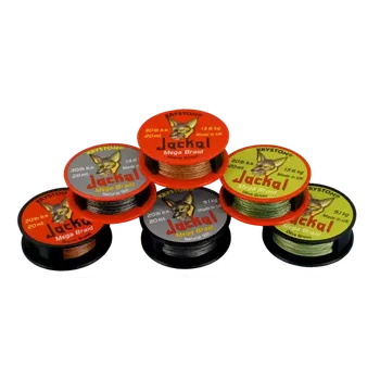 KRYSTON ztužená šňůrka Jackal 20m - Kryston potahované šňůrky - Jackal Gravel Brown 30lb 20m