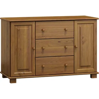 Komoda Komoda NEFTYS 43, hloubka 42 cm, masiv borovice, moření: dub + vyzvednutí ZDARMA