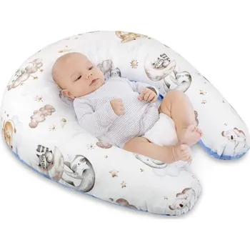 Kojící polštář Bellatex Kojicí polštář s povlakem na zip Bílá,Béžová,Modrá