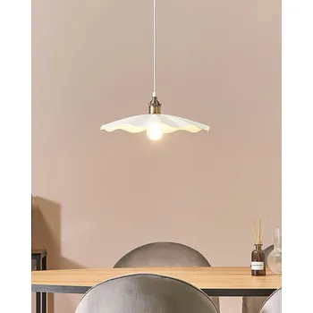Závěsné svítidlo bílý mosazný kov moderní průmyslový styl dekorativní stropní světlo obývací pokoj jídelna Beliani