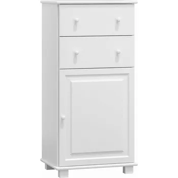 Komoda Komoda NEFTYS 21, masiv borovice, moření: bílá + vyzvednutí ZDARMA