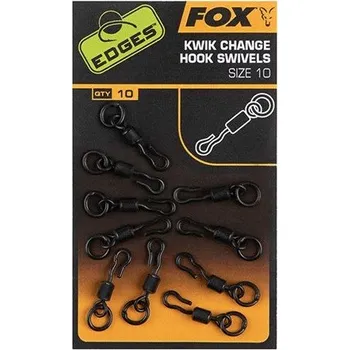 Fox International Fox obratlíky Edges Kwik Change Hook Swivels 10 ks Varianta: vel. 10 (CAC701)