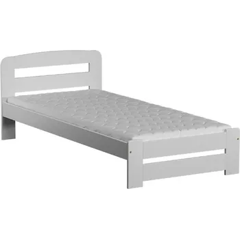 Postel Postel OAKLEY 90x200 cm s roštem, masiv borovice/moření bílá + vyzvednutí ZDARMA