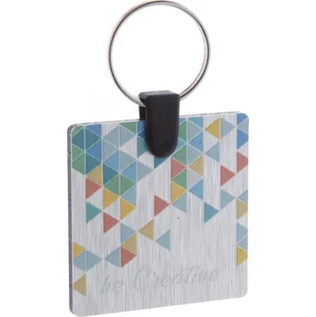 Reklamní Aluudy C přívěšek na klíče, stříbrná