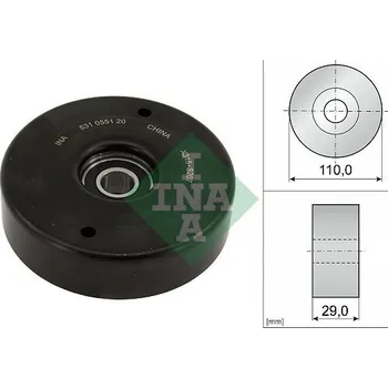 Auto-moto Napínací kladka, žebrovaný klínový řemen Schaeffler INA 531 0551 20