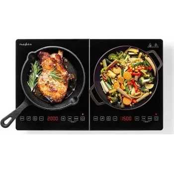 Vařič Indukční vařič | Varné zóny: 2 | 3500 W | Ochrana proti přehřátí | Černá | Časovač | Funkce Turbo | Dětská pojistka