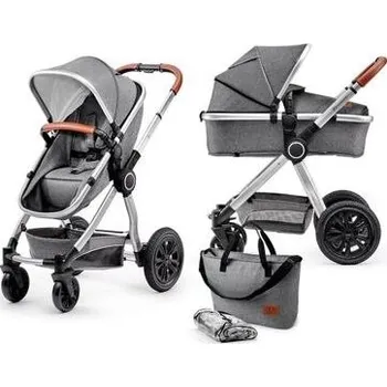Kočárek Kinderkraft Kombinovaný kočárek 2v1 Veo – šedý
