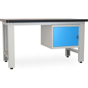 Dílenský stůl Dílenský stůl Solid MDF-01, 150 cm, závěsný box, černá