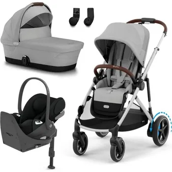 Kočárek Cybex e-Gazelle S 2025 + Gazelle S Cot + Cloud T i-Size + Base T + adaptéry - Stone Grey