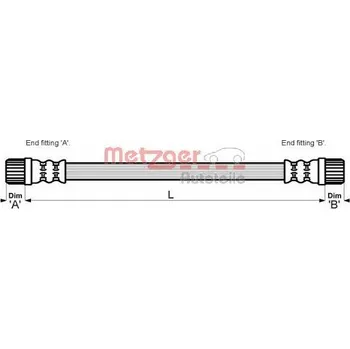 Brzdová hadice Brzdová hadice METZGER 4111152
