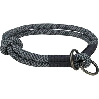 Obojek pro psa Trixie Soft Rope kulatý polostahovací obojek, černá/šedá