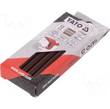 Příslušenství k lepící pistoli Yato Lepidlo do tavné pistole 7,2x100mm 12 Ks hnědé YT-82447