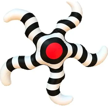 Hračka pro kojence Černobílá hvězdička s červeným středem