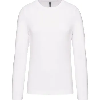 Pánské triko s dlouhým rukávem Kariban Barva: Bílá, Velikost: M