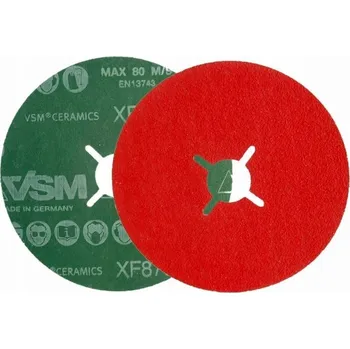 Brusný kotouč Brusný fíbrový disk VSM 150mm P36 XF870 Keramik (Fíbrový brusný kotouč VSM s přídavnou aktivní brusnou vrstvou TOP SIZE.)