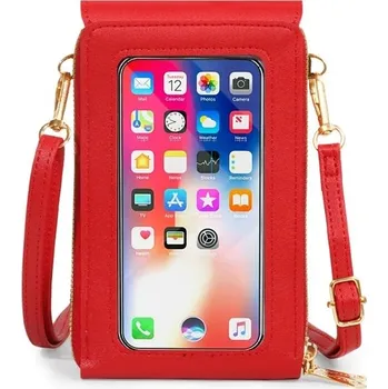 Kabelka Crossbody kabelka luxusní dámská - červená