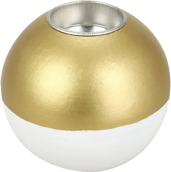 Svícen Autour de Minuit Dřevěný svícen ve tvaru koule, Ø 10cm