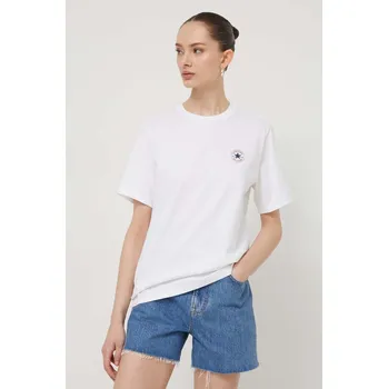 Pánské tričko Bavlněné tričko Converse béžová barva, s potiskem 10026565.A01 01X, vel. XXS