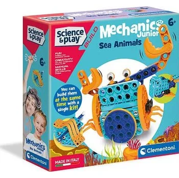 ostatní stavebnice Clementoni Science & Play Mechanická laboratoř Junior Vodní zvířata