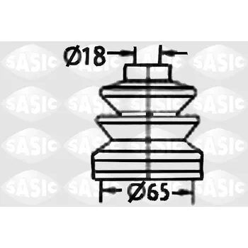 Manžeta ke kolu Sada měchů, hnací hřídel, , SASIC, 9004676