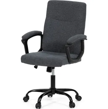 Kancelářské křeslo, černá látka, kovový kříž