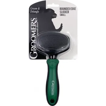 Péče o srst a drápky GROOMERS Jemný kartáč se zaoblenými rohy(Rounded edge slicker brush) Velikost: malý